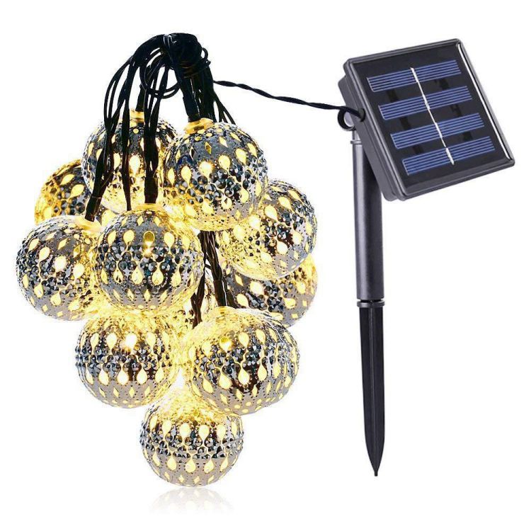 Luz solar de la secuencia de hadas de la bola de Marruecos de las luces LED de la prenda impermeable al aire libre 20