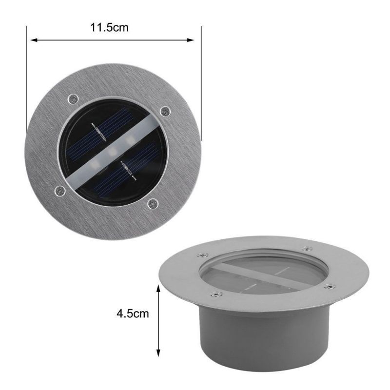 Luz subterránea enterrada solar de aluminio fundido a presión IP65 3led al aire libre Waterpoof