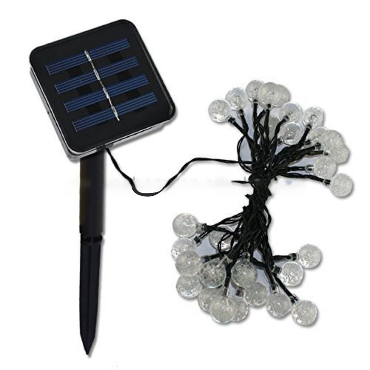 Luces solares de la secuencia de la bola clara decorativa de la burbuja de la Navidad de alto brillo de la prenda impermeable al aire libre 30 LED