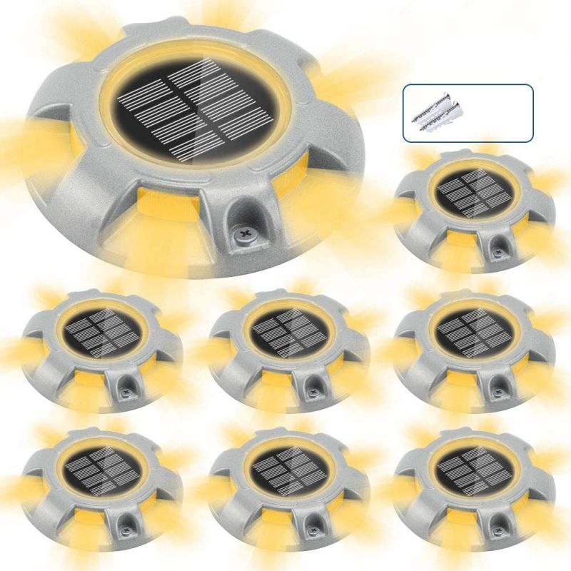 Luz de entrada empotrada para exteriores, resistente al agua, IP67, Solar, 6 LED, para cubierta, muelle