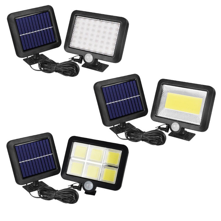 Luz de pared impermeable, tipo solar dividido, luz de pared con sensor solar LED para exteriores